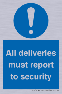 All deliveries must report to security